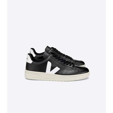 Αθλητικά Παπούτσια γυναικεια Veja V-12 LEATHER Black/White | GR 666VRW